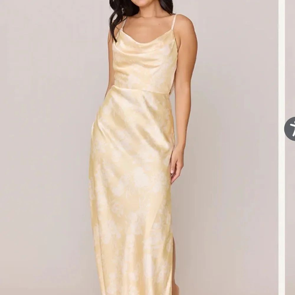 Revelry Pale Yellow Bouqet Bridesmaid Dress